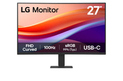 LG 27” FHD CURVED MONITOR WITH USB-C