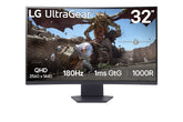 LG 32” ULTRAGEAR 1000R CURVED GAMING MONITOR, QHD, 1MS (GTG), 180HZ