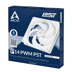 ARCTIC P14 140MM PWM PST CASE FAN 1700RPM WHITE