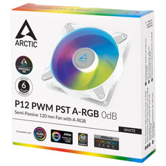 ARCTIC P12 120MM PWM PST ARGB CASE FAN 2000RPM 1PK