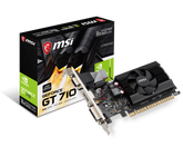 MSI GEFORCE GT710 2GB VGA+DVI+HDMI LOW PROFILE BKT INCL. PCIE