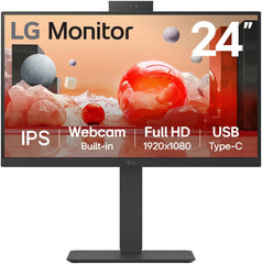 LG 24" CLASS WEBCAM FULL HD LCD MONITOR - 16:9 - TEXTURED BLACK