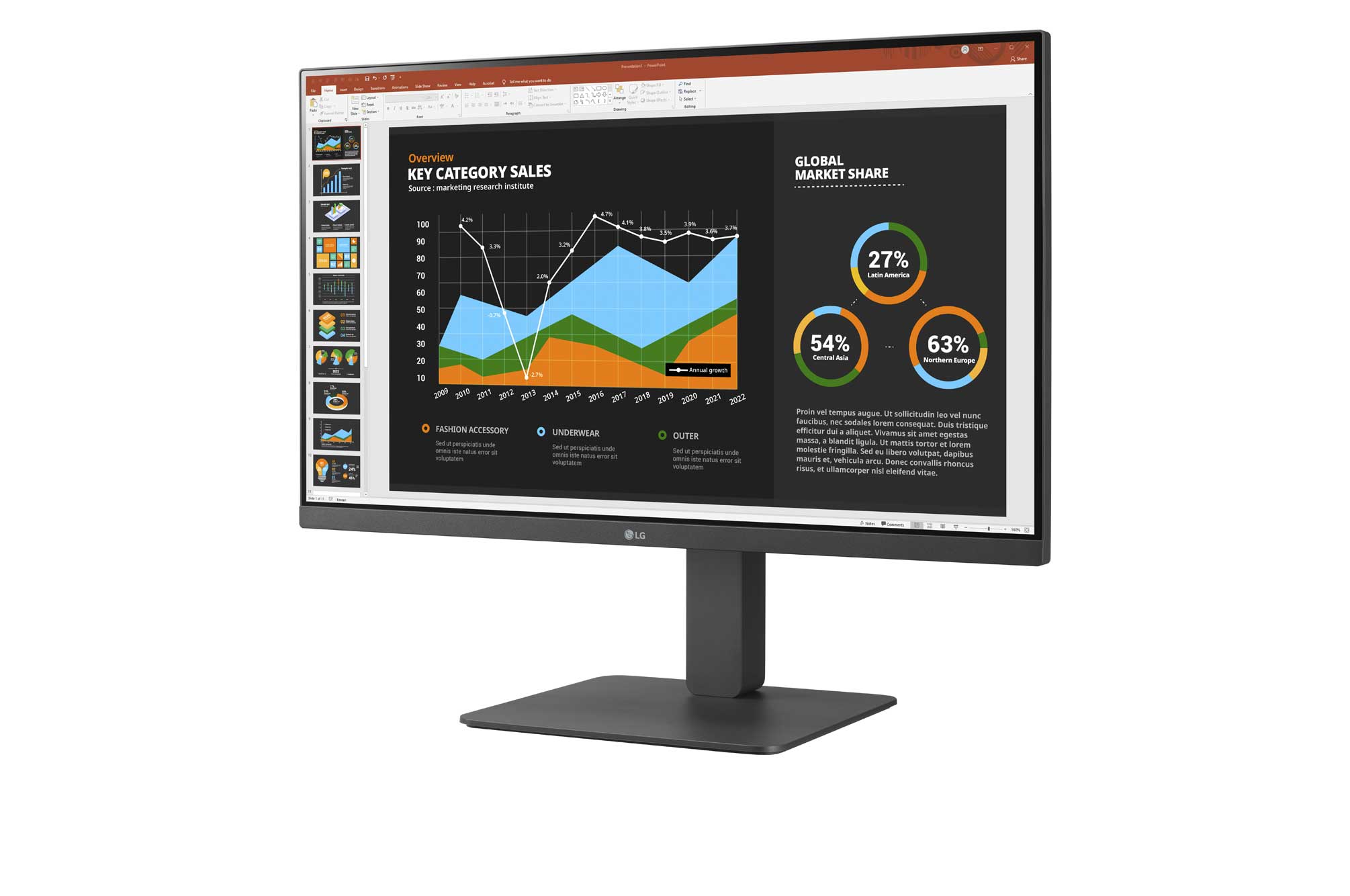 LG 27" FULL HD (1920X1080) IPS MONITOR WITH USB TYPE‑C
