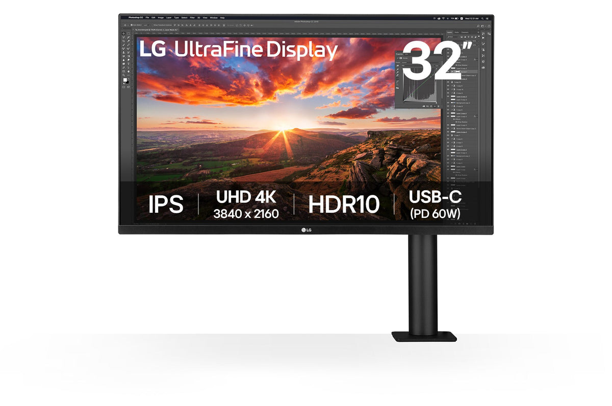 LG 32" UHD 4K ERGO IPS MONITOR WITH USB-C