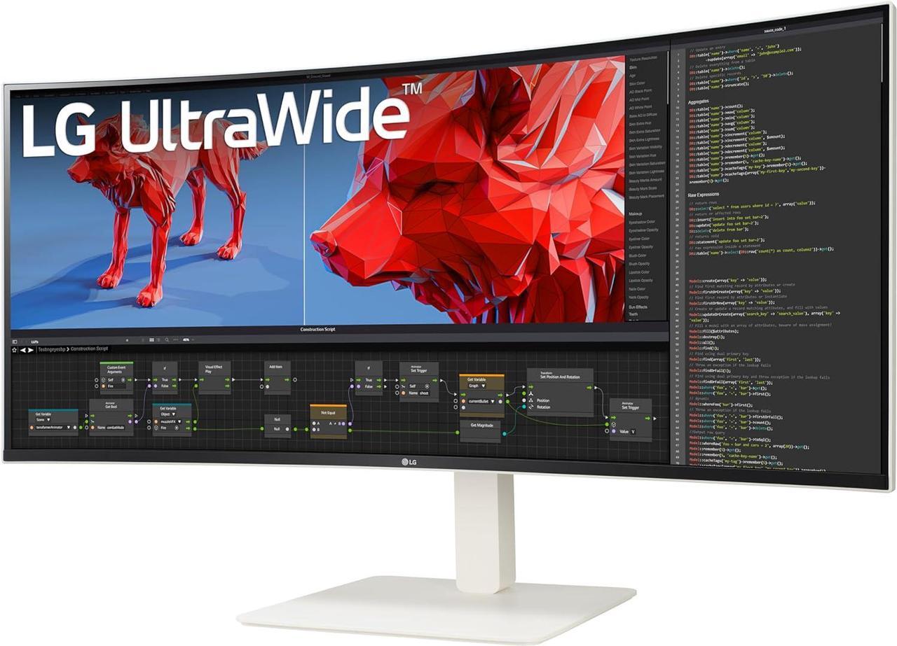 LG 38" ULTRAWIDE CURVED MONITOR WITH WQHD NANO IPS DISPLAY WITH VESA DISPLAYHDR 600 AND 144HZ REFRESH RATE