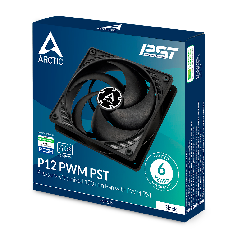 ARCTIC P12 120MM PWM PST CASE FAN 1800RPM BLACK