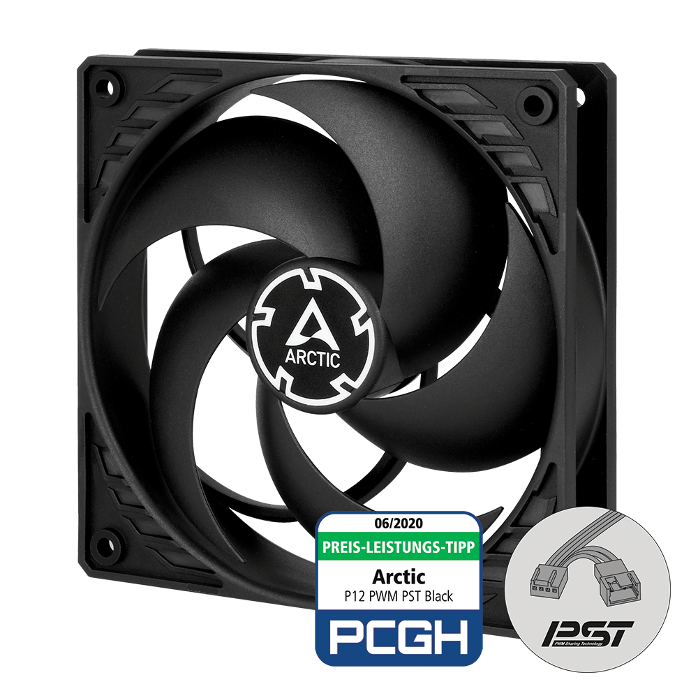 ARCTIC P12 120MM PWM PST CASE FAN 1800RPM BLACK
