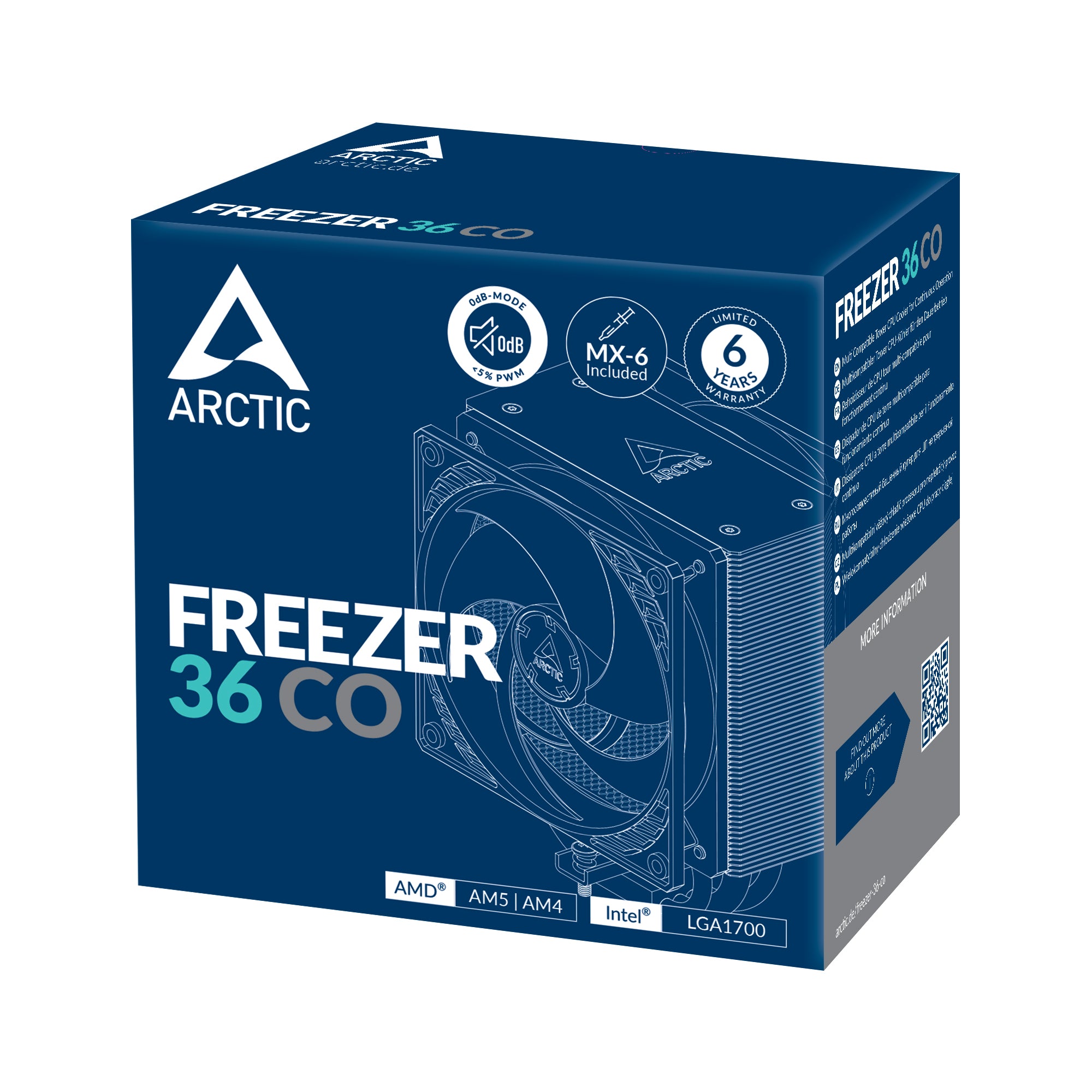 ARCTIC FREEZER 36 CO S1700/S1851 AM5 DUAL 12CM PRESSURE OPTIMIZED