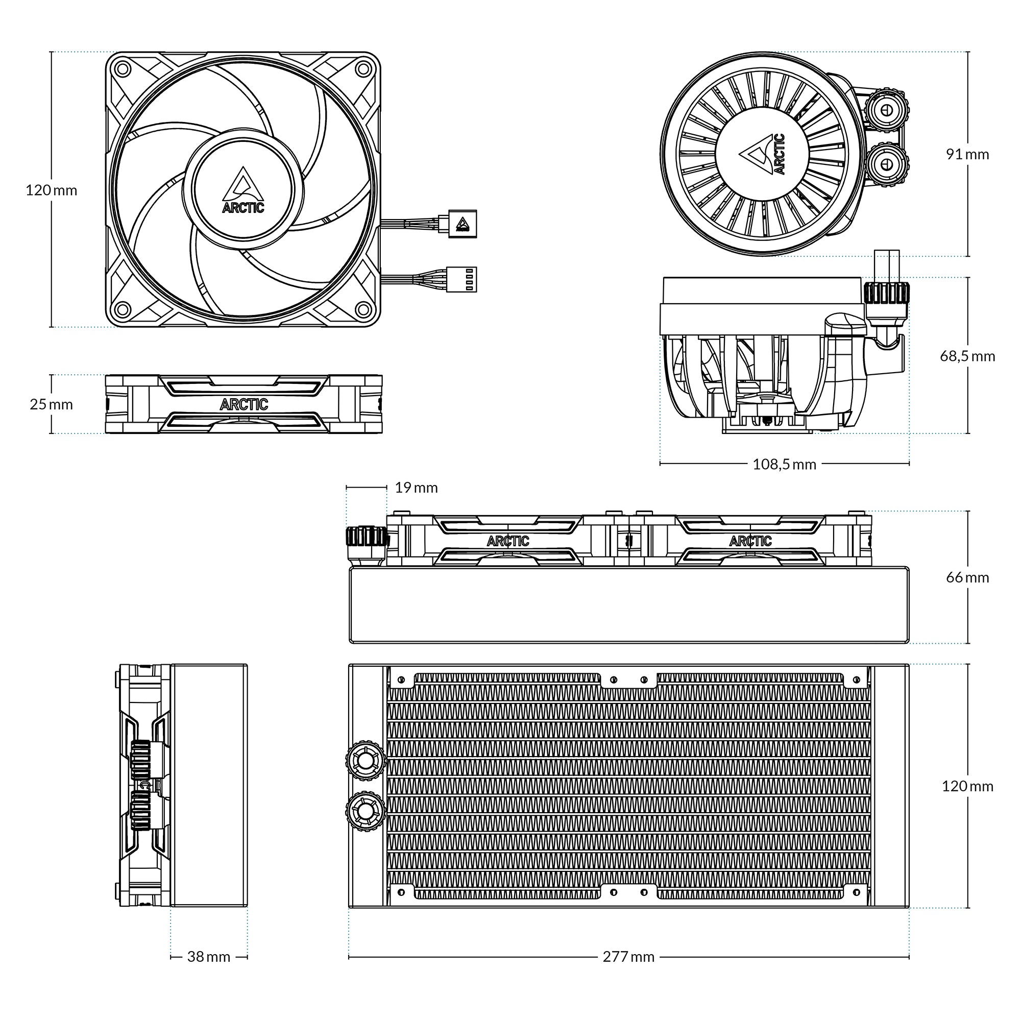 ARCTIC LIQUID FREEZER III PRO 240 BLACK AIO CPU WATER COOLER