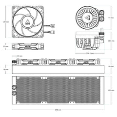 ARCTIC LIQUID FREEZER III PRO 360 BLACK AIO CPU WATER COOLER