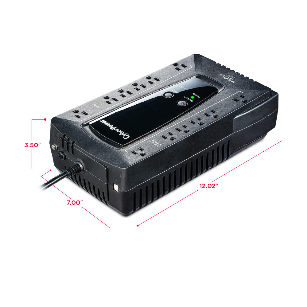 CYBERPOWER 750VA/450W 1030J W/AVR 12-OUT,USB