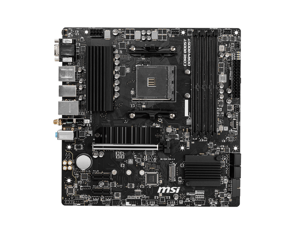 MSI B550 AM4 4DDR4 RAID M.2 USB 3.2 WIFI AC+BT VGA+DP+HDMI MATX MB