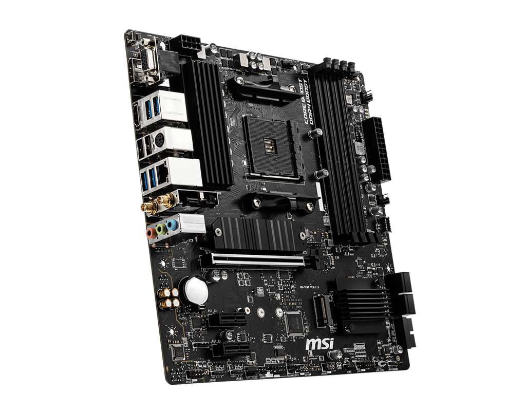 MSI B550 AM4 4DDR4 RAID M.2 USB 3.2 WIFI AC+BT VGA+DP+HDMI MATX MB