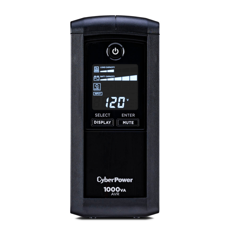 CYBERPOWER 1000VA/600W 1080J W/AVR,DISPLAY 9-OUT,USB/RS232