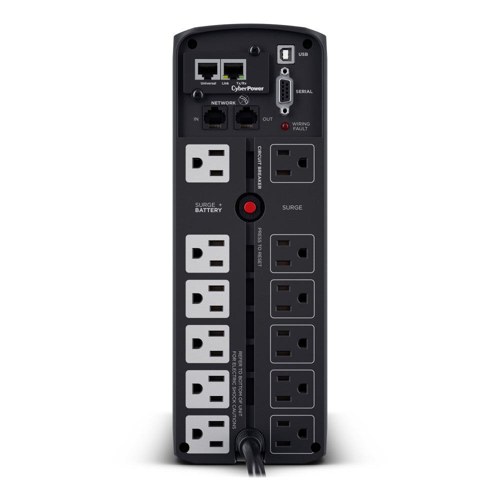 CYBERPOWER 1500VA/1000W 1445J W/AVR,DISPLAY 12-OUT,PFC SINEWAVE