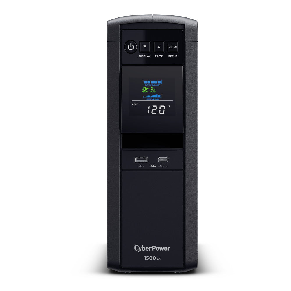 CYBERPOWER 1500VA/1000W 1445J W/AVR,DISPLAY 12-OUT,PFC SINEWAVE