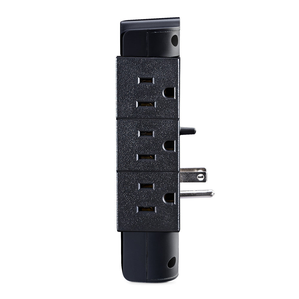 CYBERPOWER WALL TAP SURGE 1200J 6-SWIVEL OUT W/2.1A DUAL USB CHARGE
