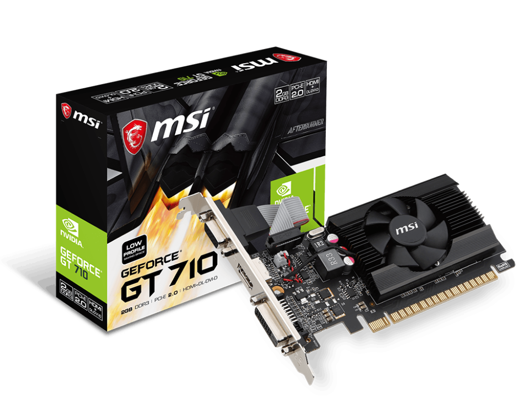 MSI GEFORCE GT710 2GB VGA+DVI+HDMI LOW PROFILE BKT INCL. PCIE
