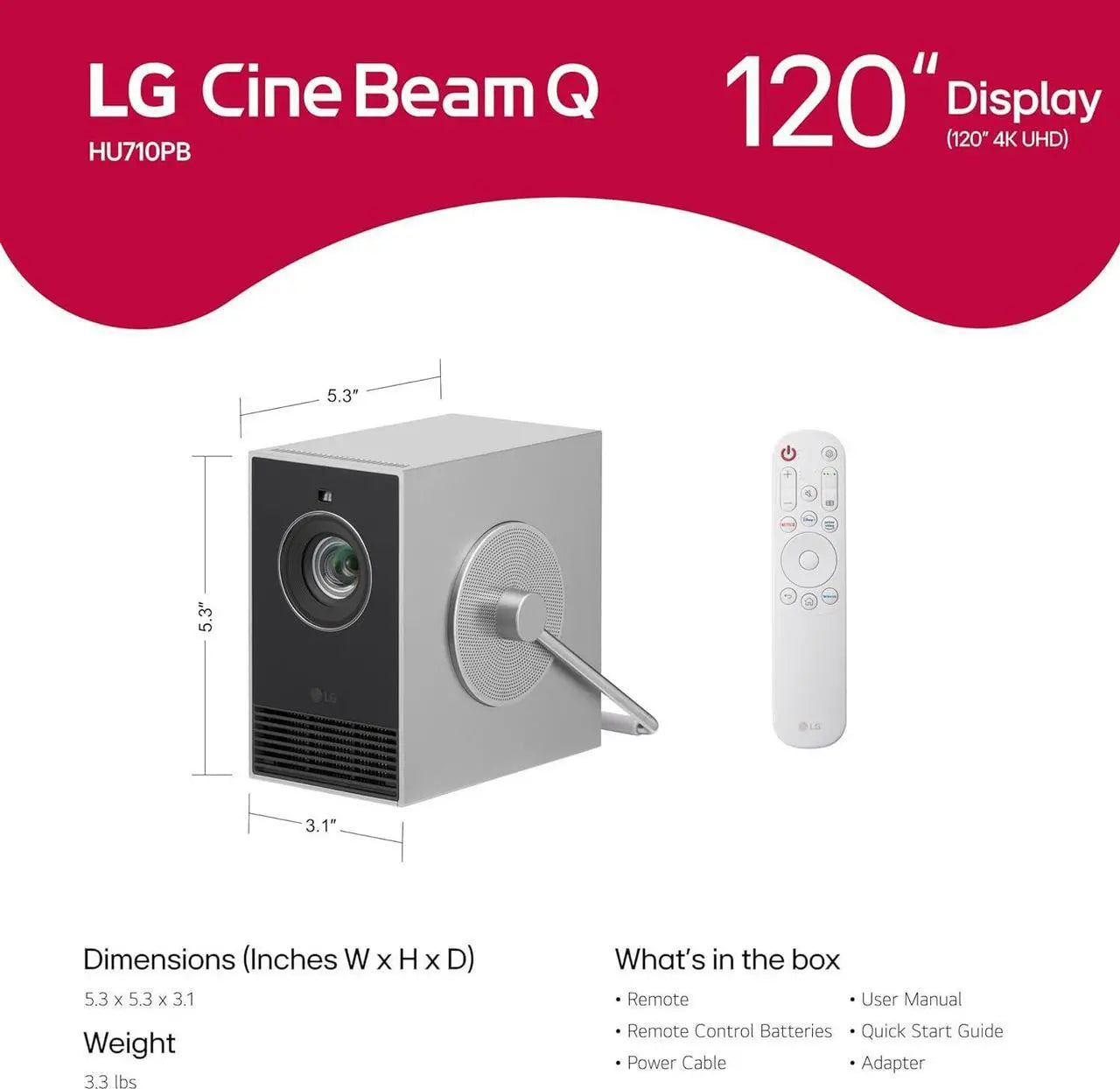 LG CINEBEAM Q | SMALL 4K UHD PROJECTOR