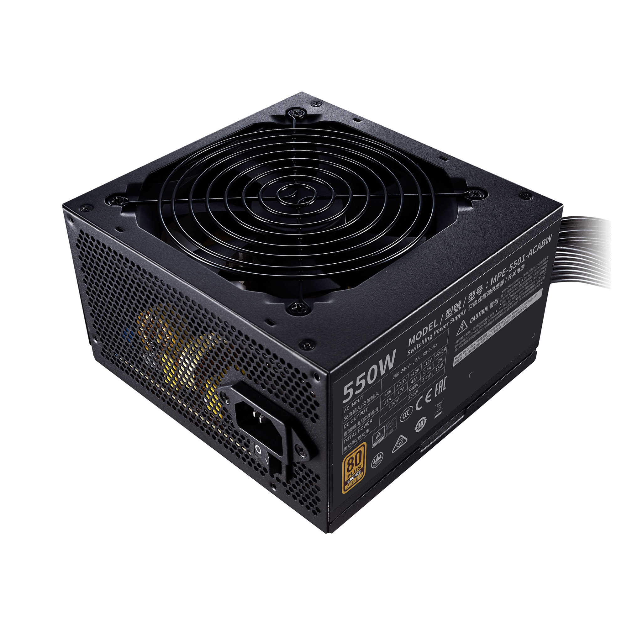 CM MWE 550W ATX 80+ BRONZE V2 POWER SUPPLY