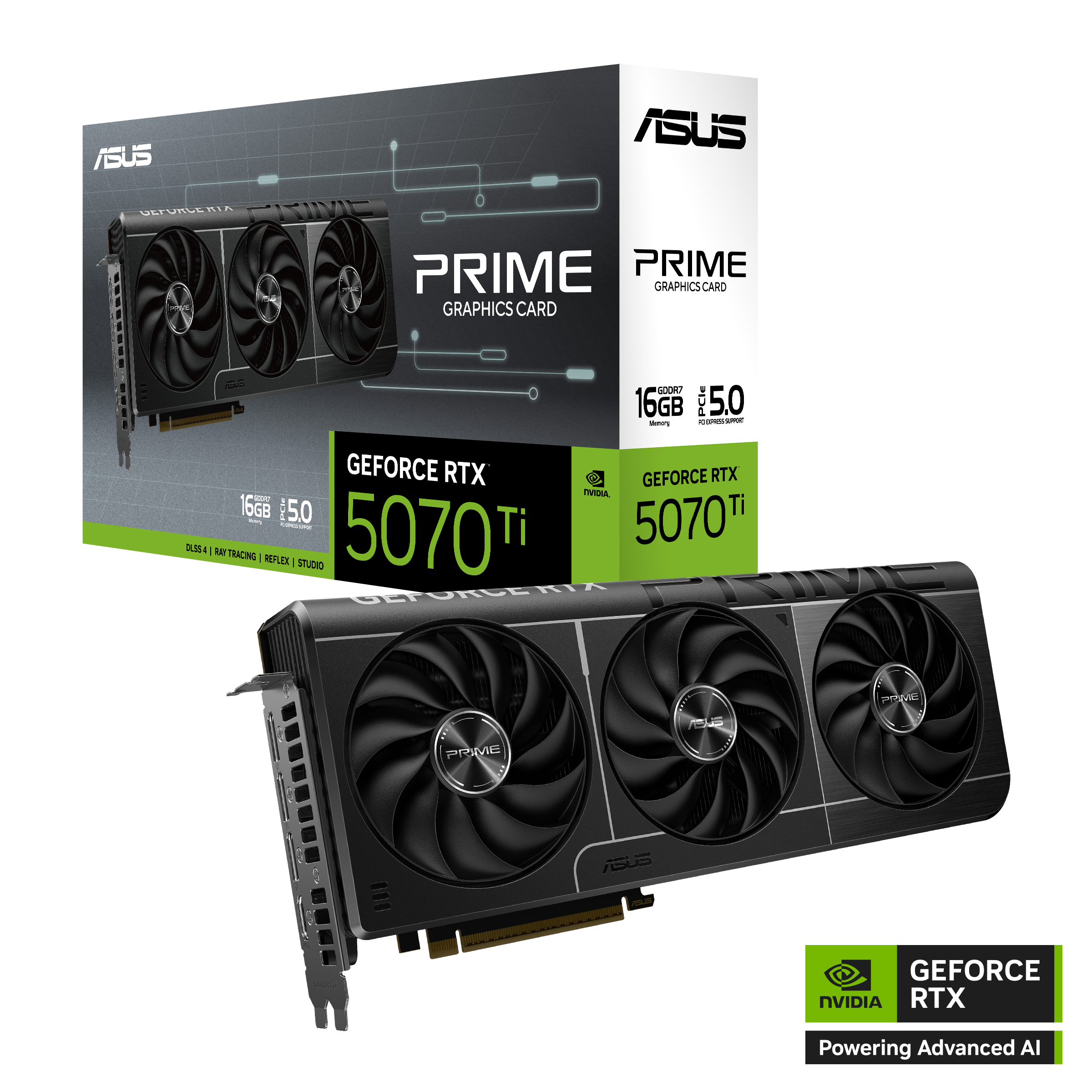ASUS GEFORCE RTX 5070 TI 16GB GDDR7 2482/28GBPS 3XDP+HDMI PCI-E 5.0