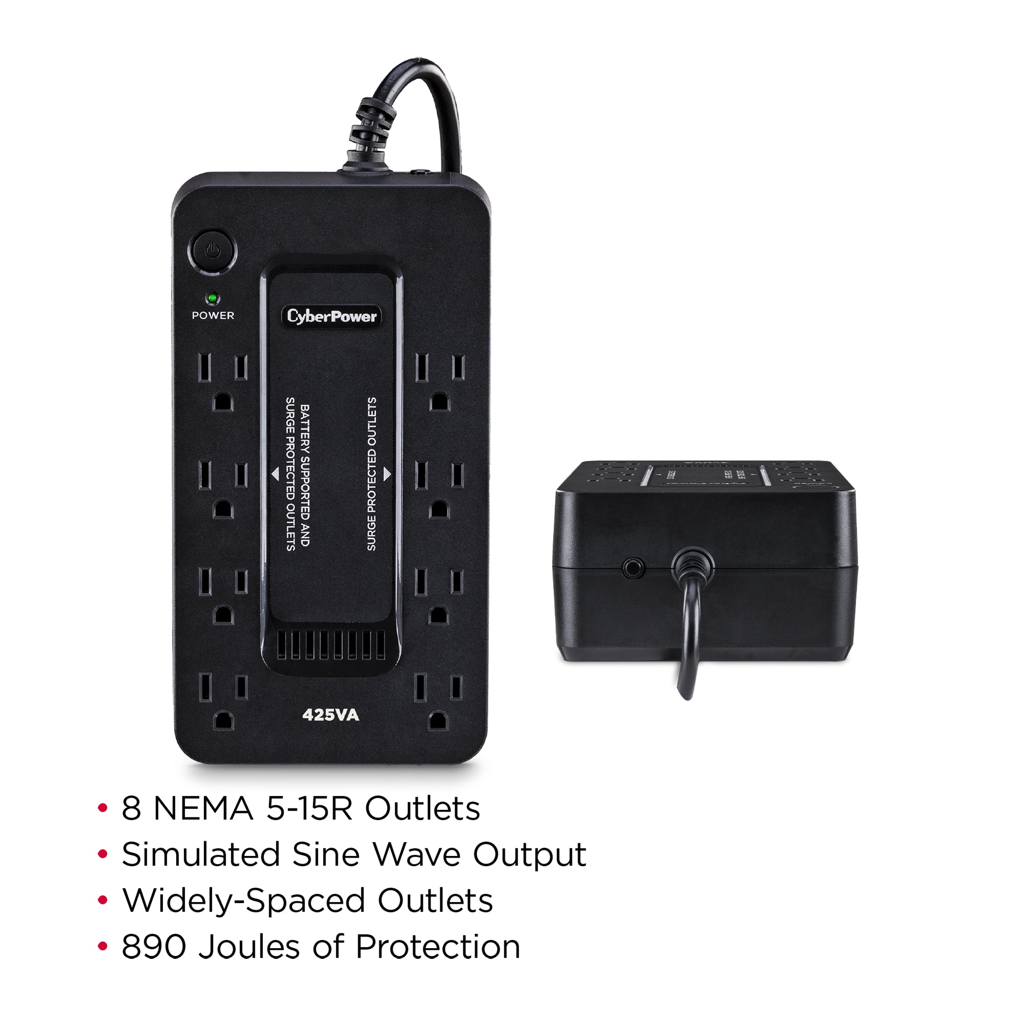 CYBERPOWER STANDBY 425VA/260W 890J, 8-OUT