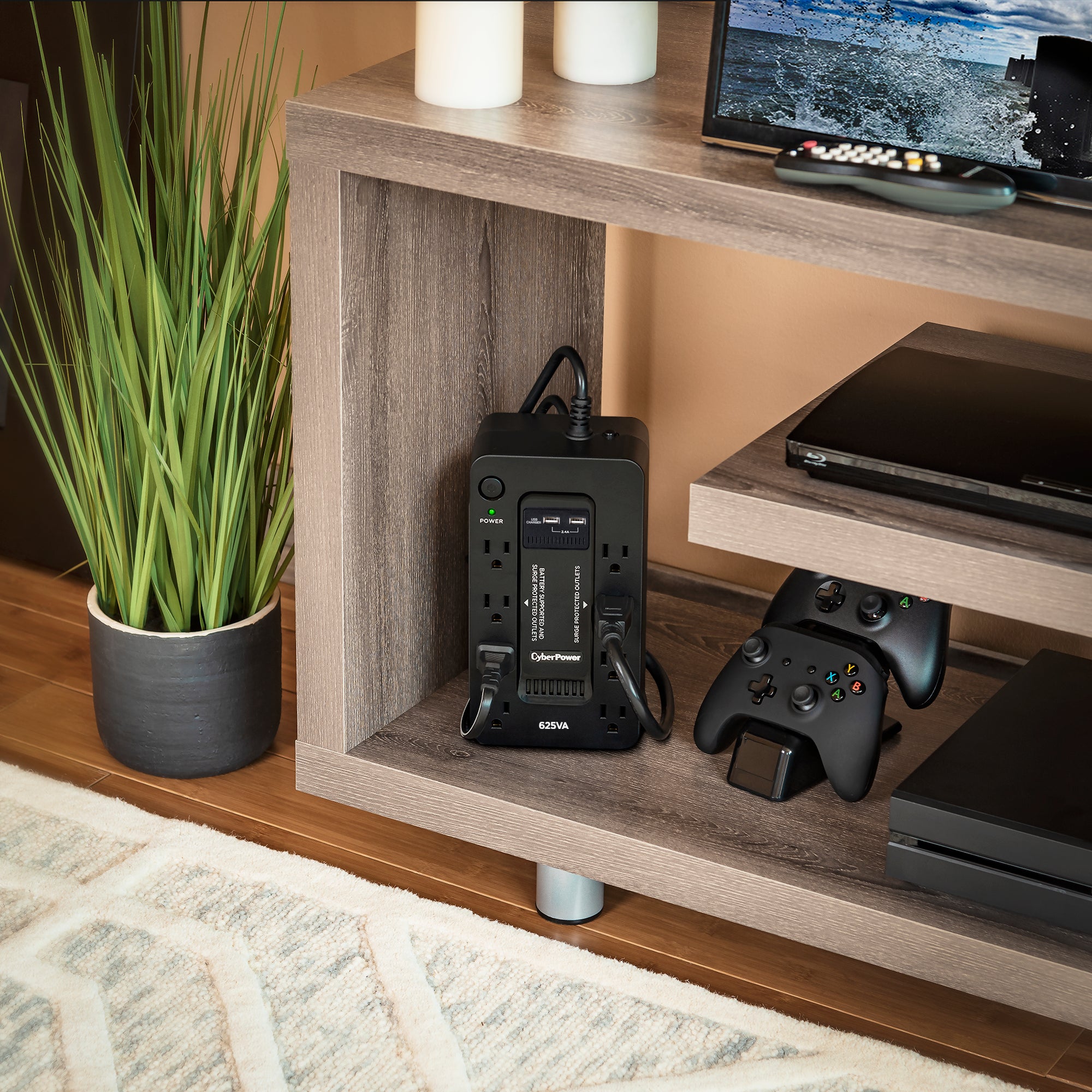 CYBERPOWER STANDBY 625VA/360W 890J, 8-OUT, 2-USB