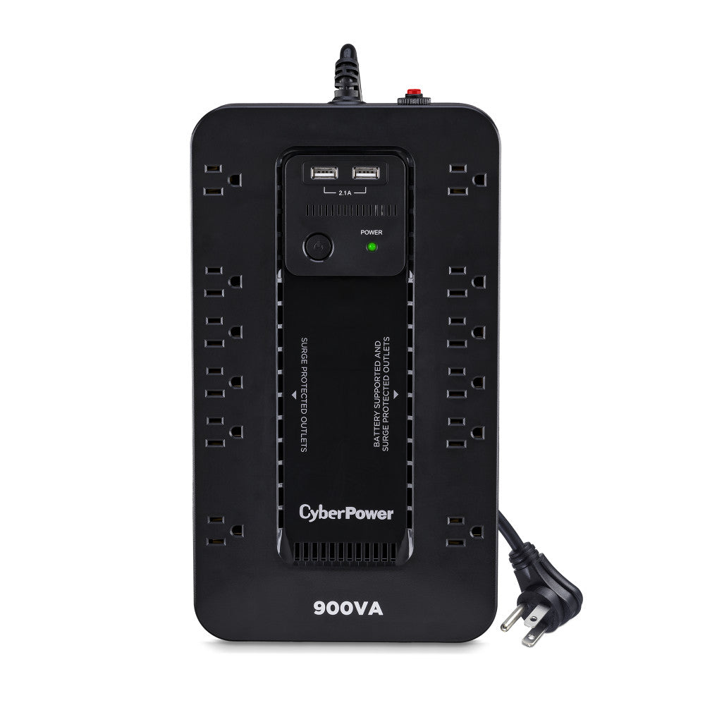 CYBERPOWER STANDBY 900VA/500W 890J, 12-OUT, 2-USB