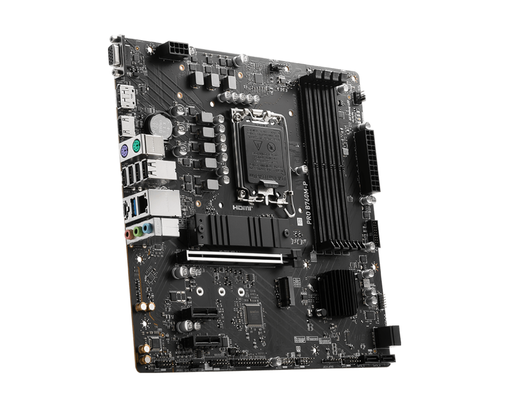 MSI B760 1700 4DDR4 RAID 6G M.2 U3.2 A+C VGA/DP/HDMI RGB MATX MB